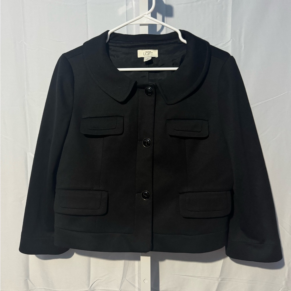 LOFT Elegant Black Jacket Size 10